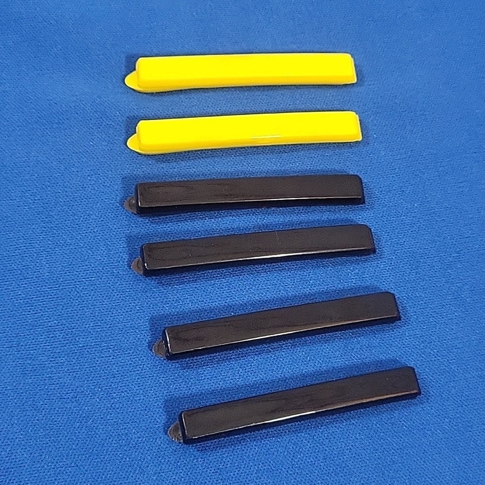 Vintage Goody Snap Tight Barrettes Plastic Hair‎ Clips Lot Black Yellow 3pairs